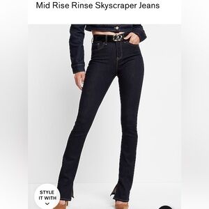 Express Mid Rise Rinse Skyscraper Jeans